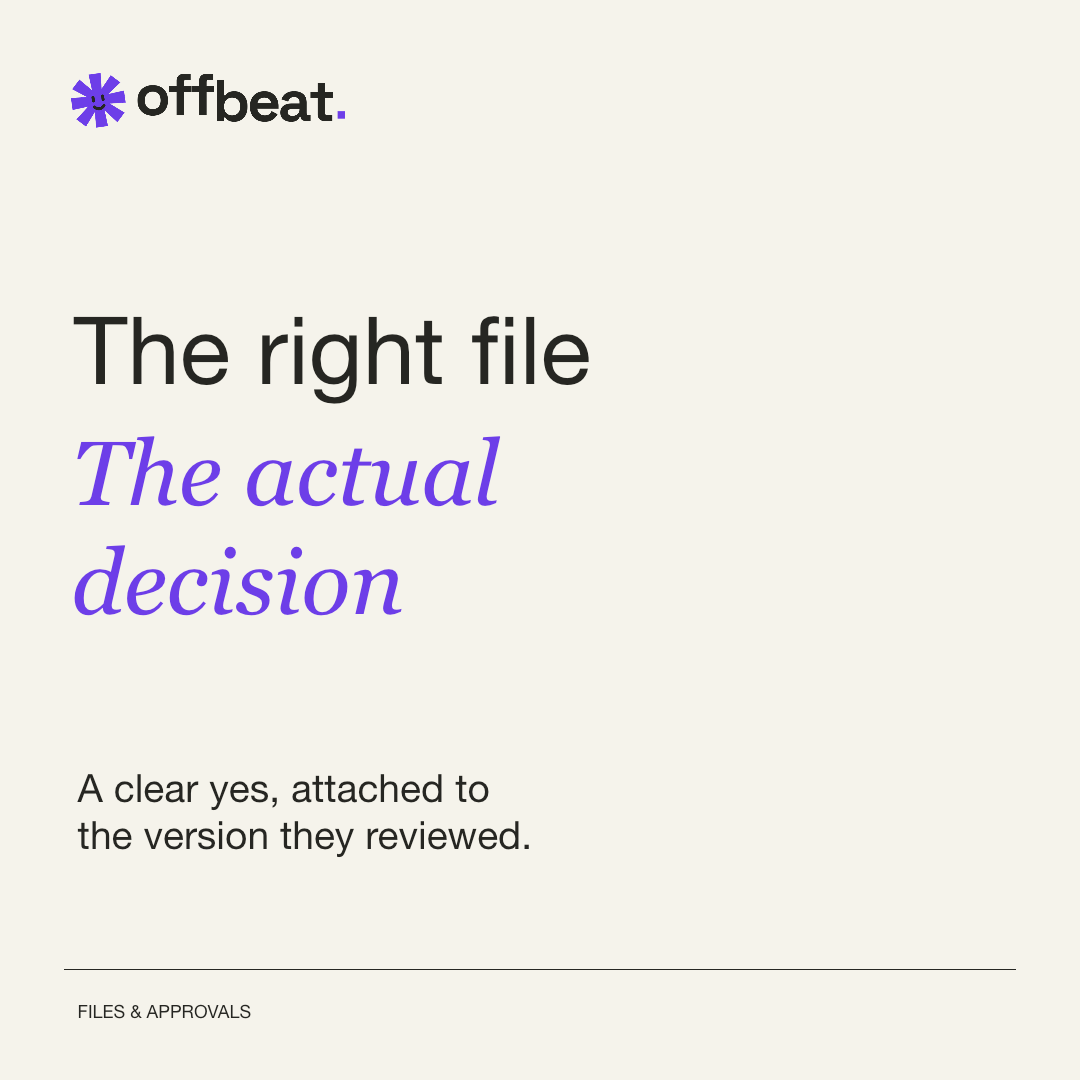 Offbeat approvals campaign template